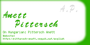 anett pittersch business card